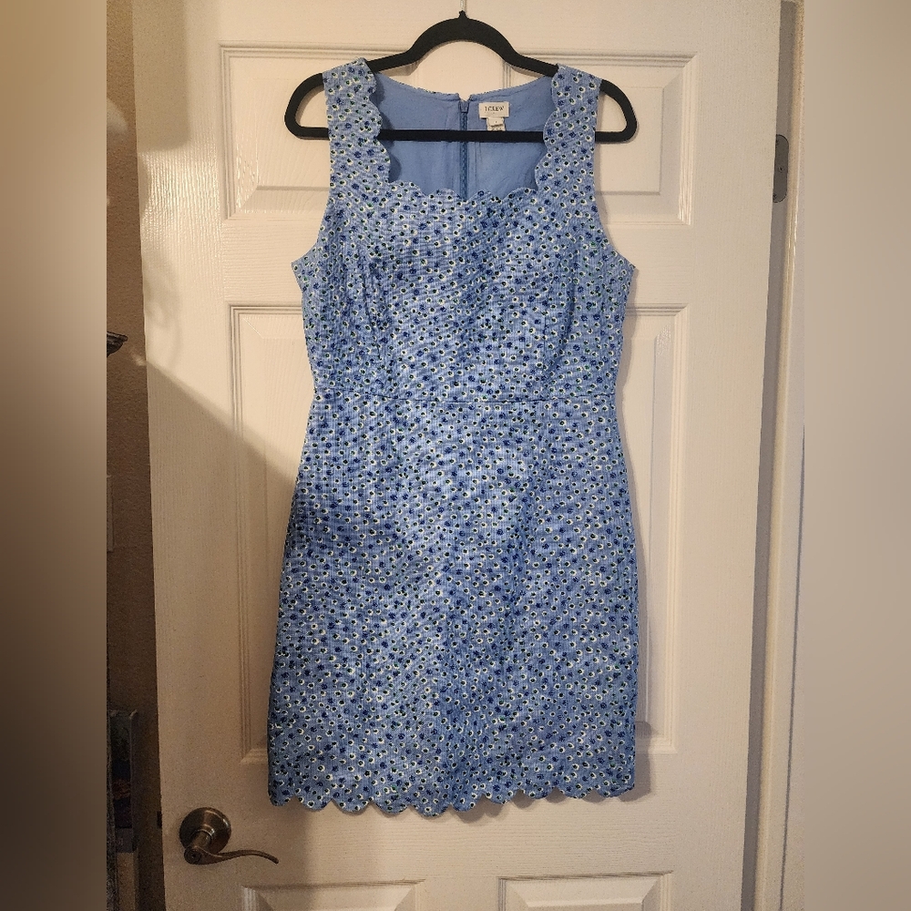 J. Crew Factory Blue Floral Mini Dress - Picture 6 of 6